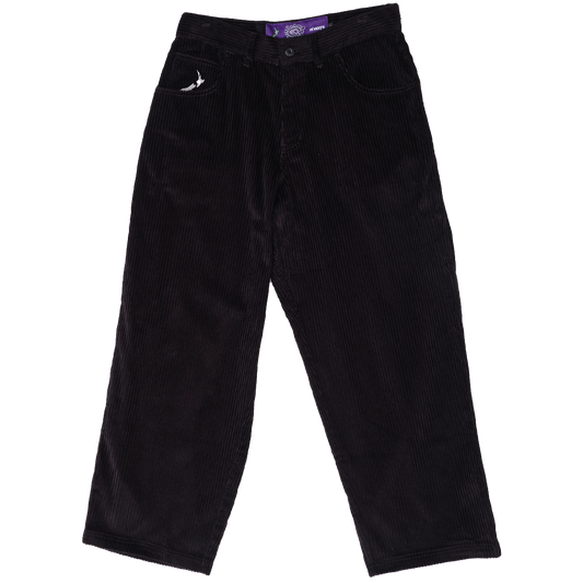 jumbo cord trousers - black