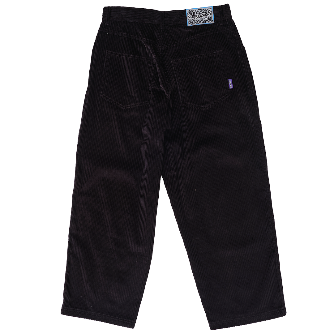 jumbo cord trousers - black