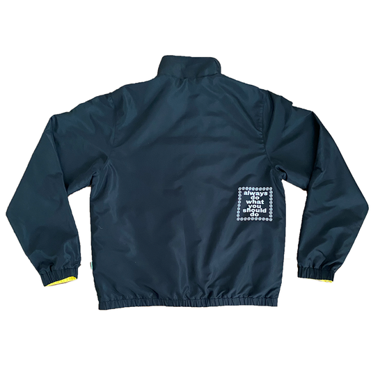 reversible track jacket - black / yellow