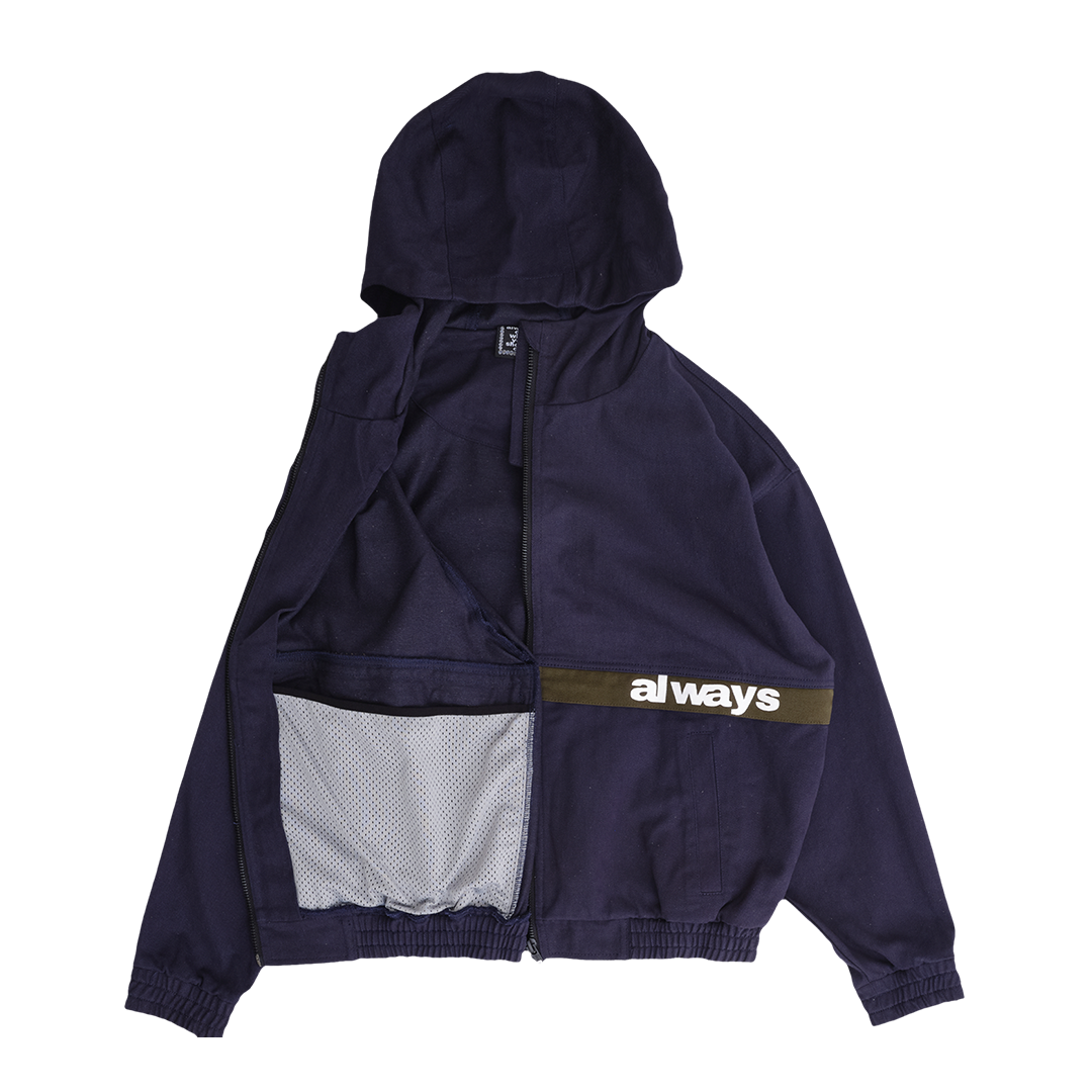 6 pocket canvas bomber jacket - navy