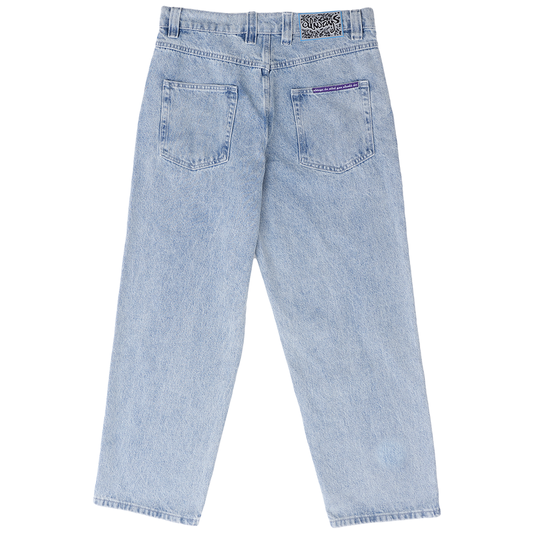 purple label denim jeans - stone wash blue