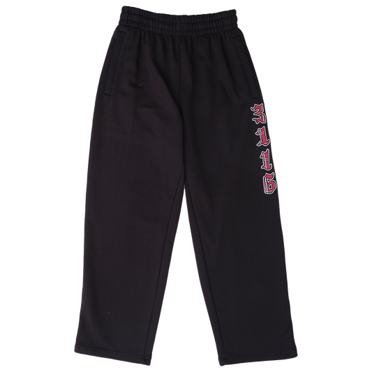 3116 open cuff joger - black