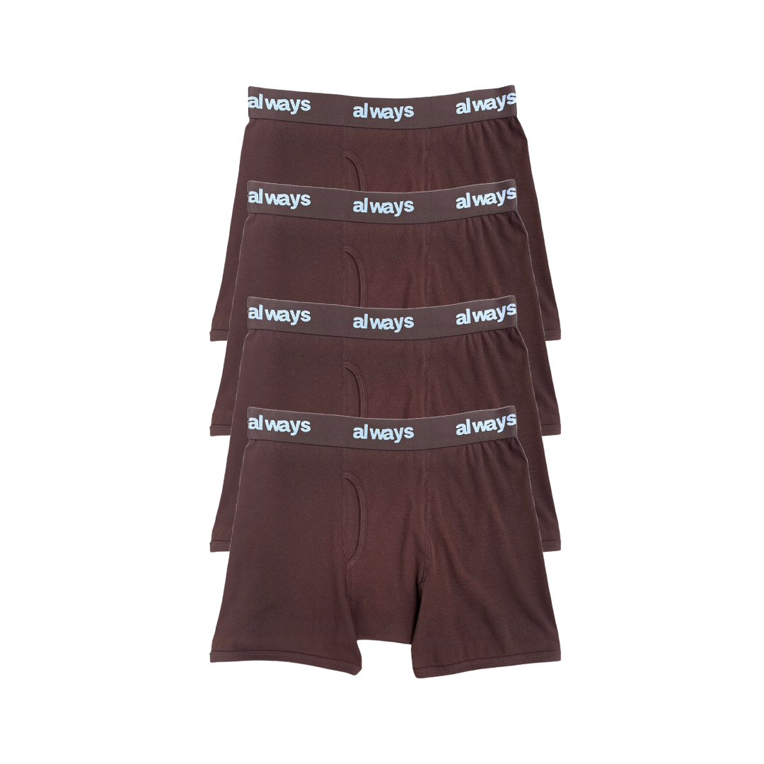4pack cotton briefs - brown