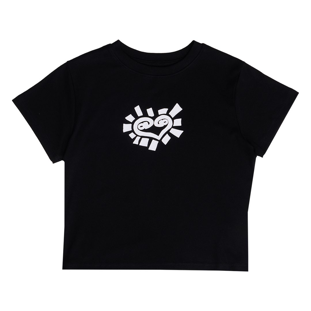 baby he@rt tshirt - black