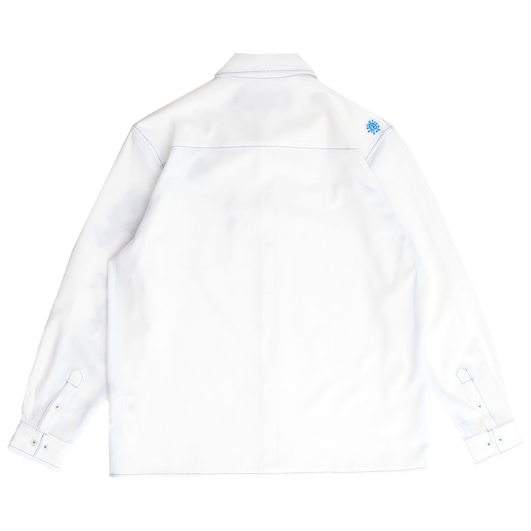 handstyle longsleeve disco shirt - white