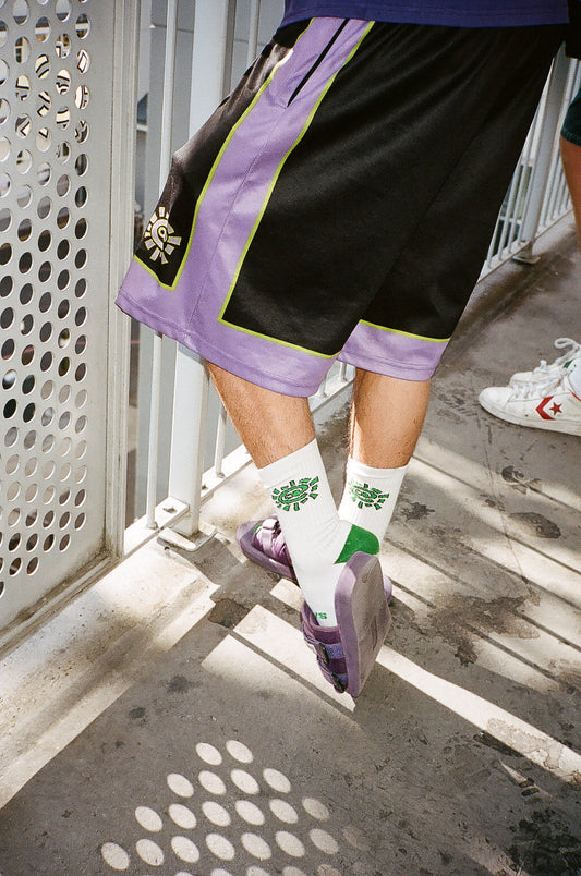 white / green @sun sock