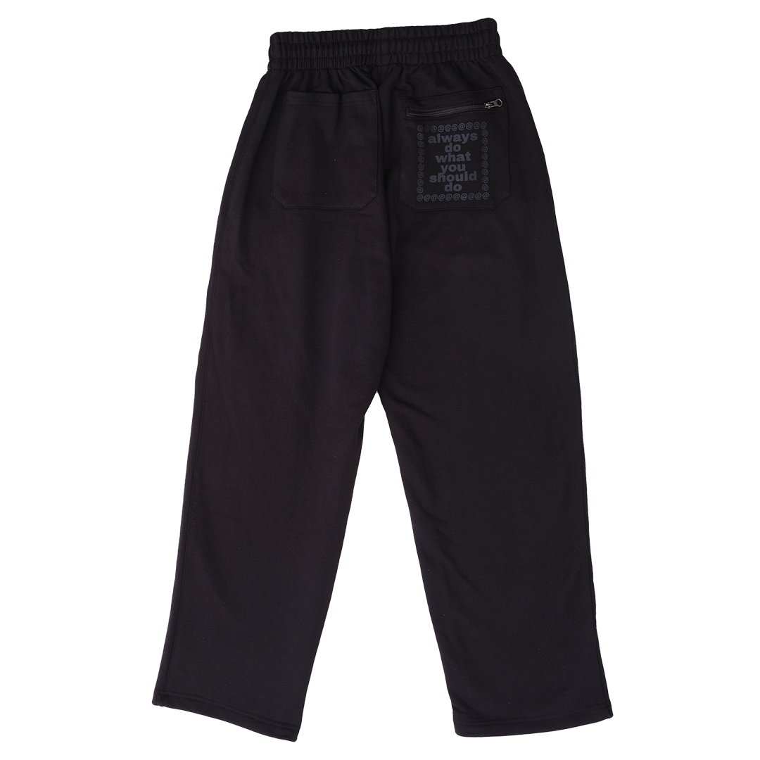 3116 open cuff joger - black