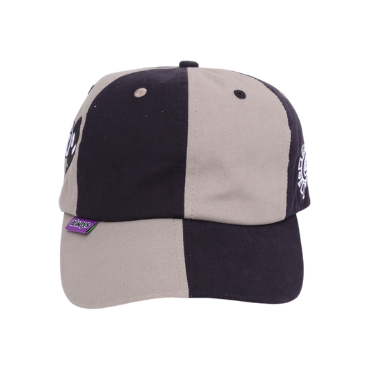 2 tone 6 panel cap - grey / black