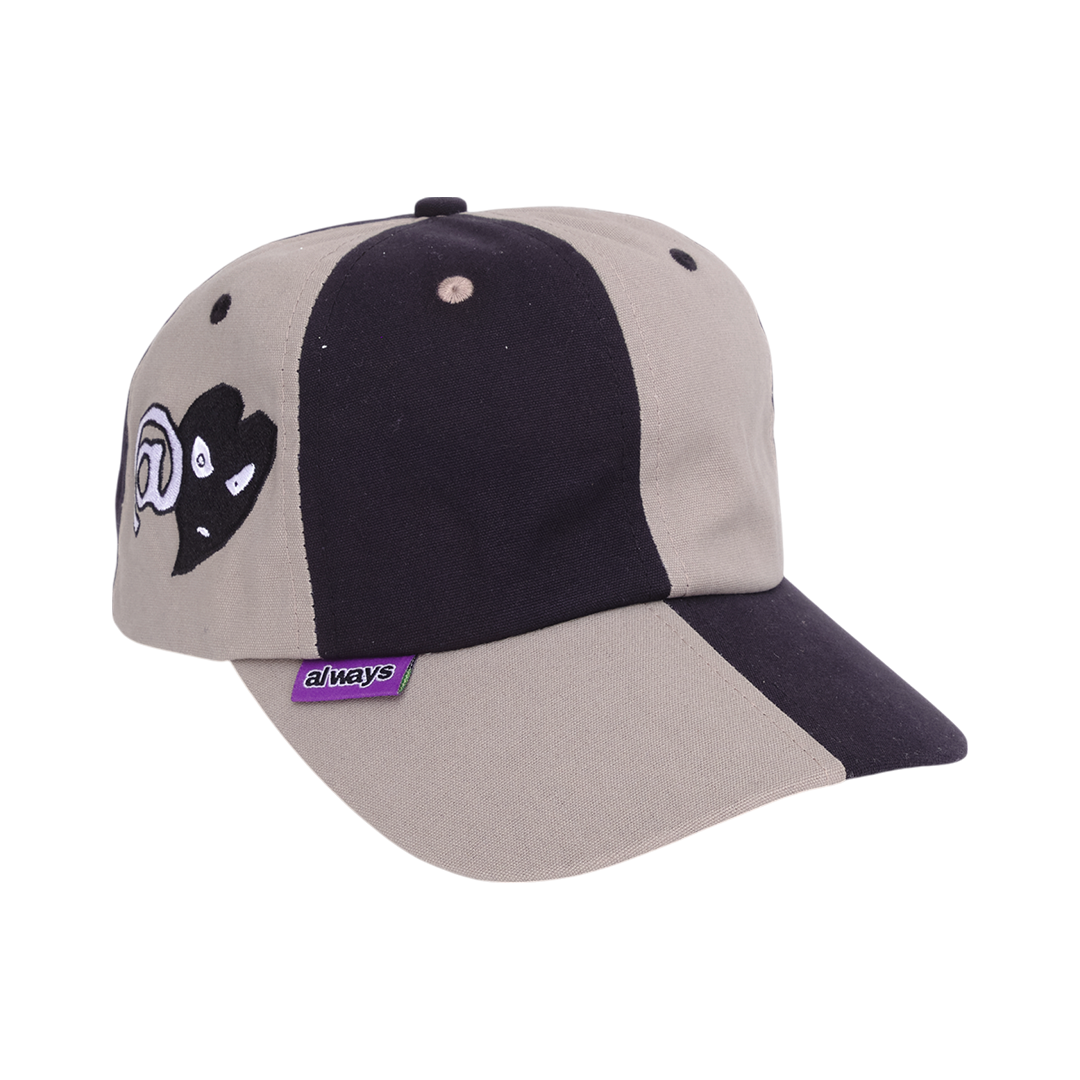 2 tone 6 panel cap - grey / black