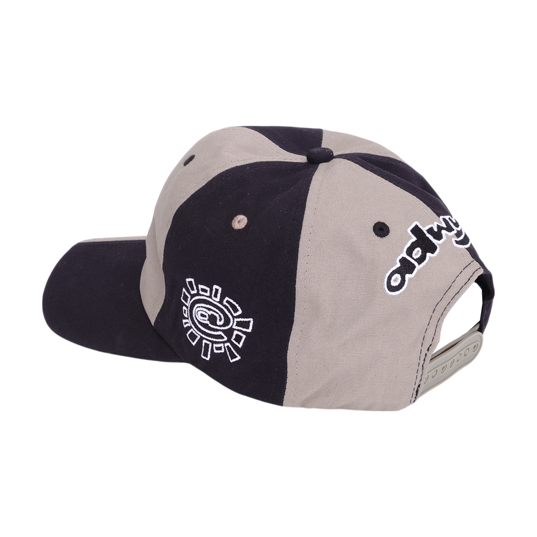 2 tone 6 panel cap - grey / black