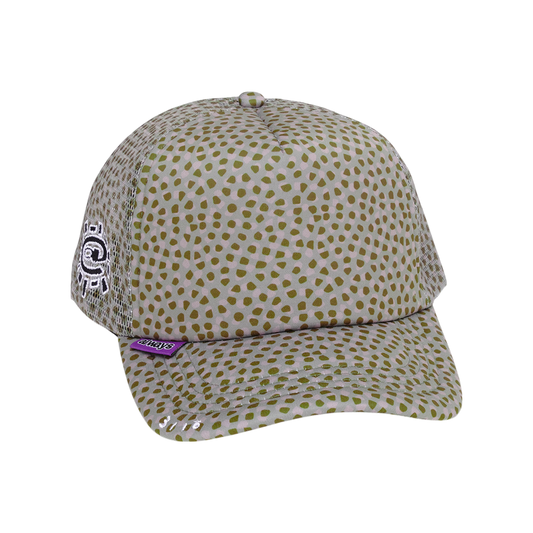 coral pattern trucker cap - green