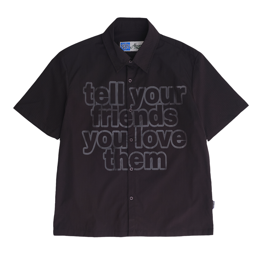 tyfylt ripstop shirt - black