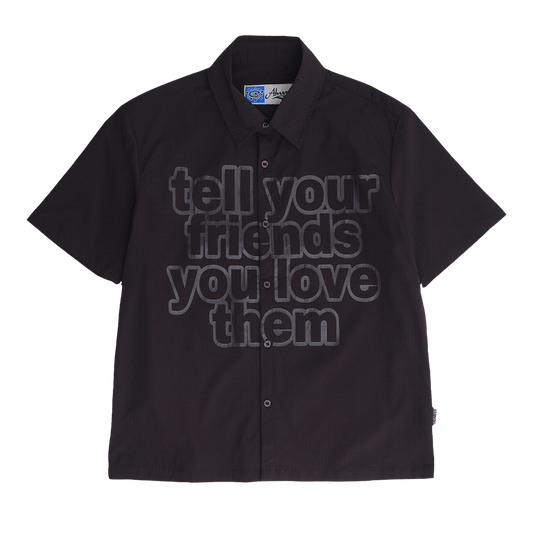 tyfylt ripstop shirt - black