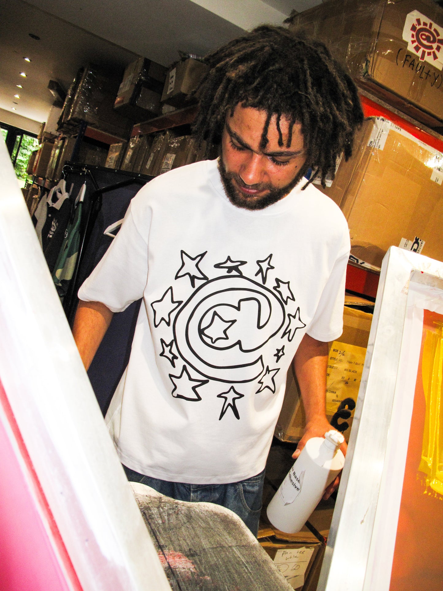 @star tshirt - white