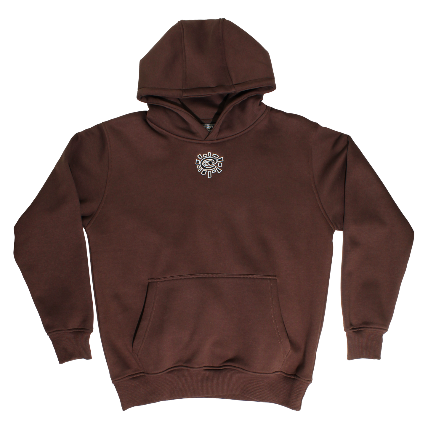 small embroidered @sun hoodie brown