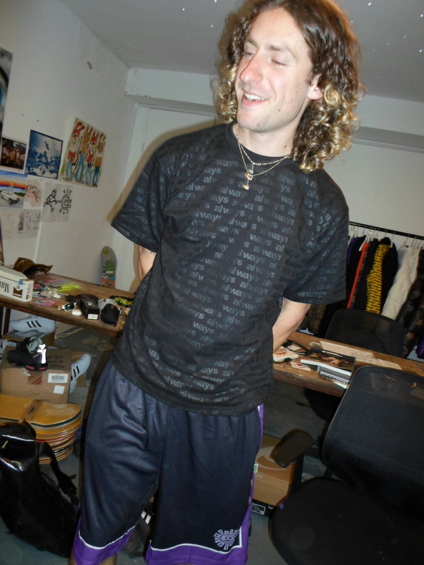 always all over print tshirt - black/black