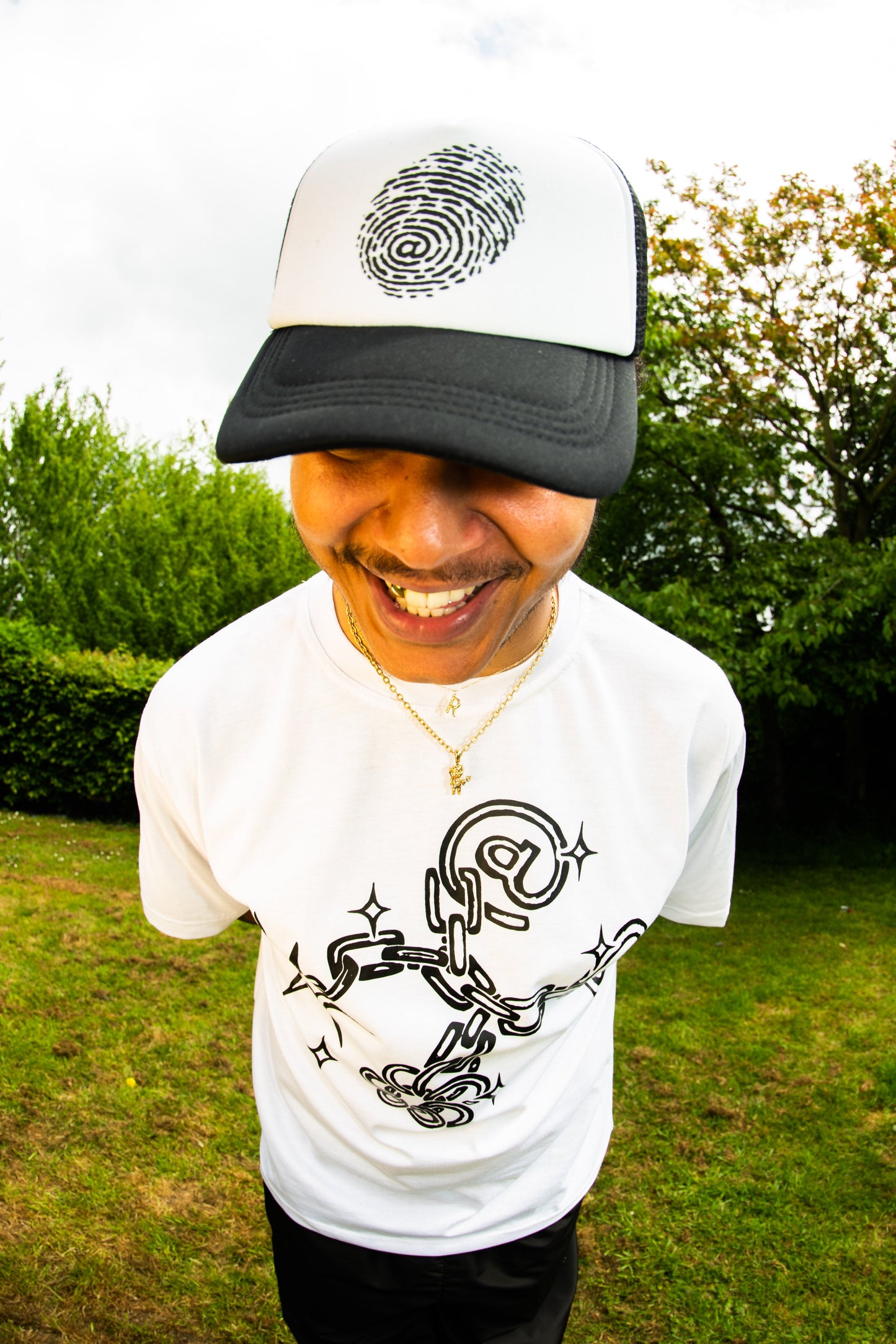 fingerprint trucker cap