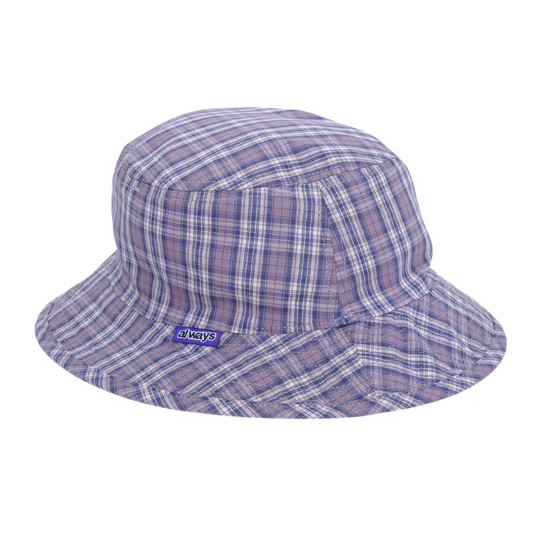 reversible bucket hat - denim / plaid