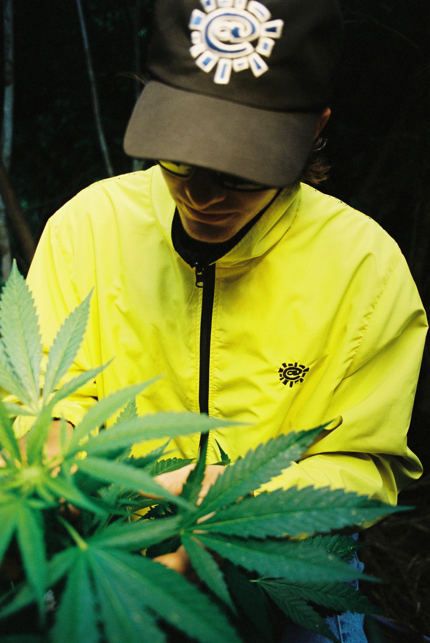 reversible track jacket - black / yellow
