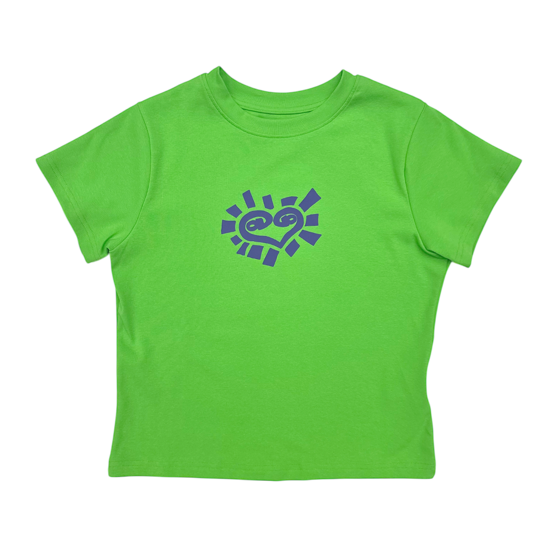 baby he@rt tshirt - green