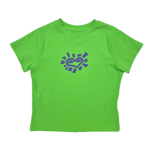 baby he@rt tshirt - green