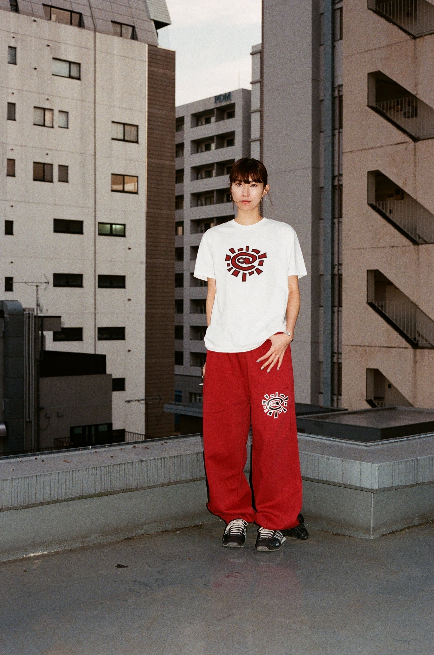 crimson @sun tshirt - white