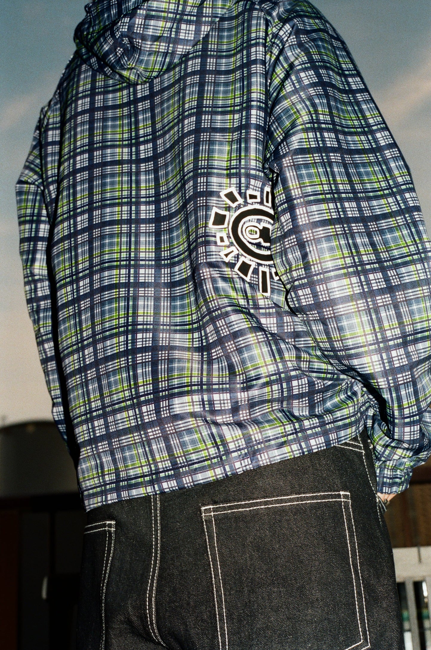 plaid bandemic jacket - green / navy