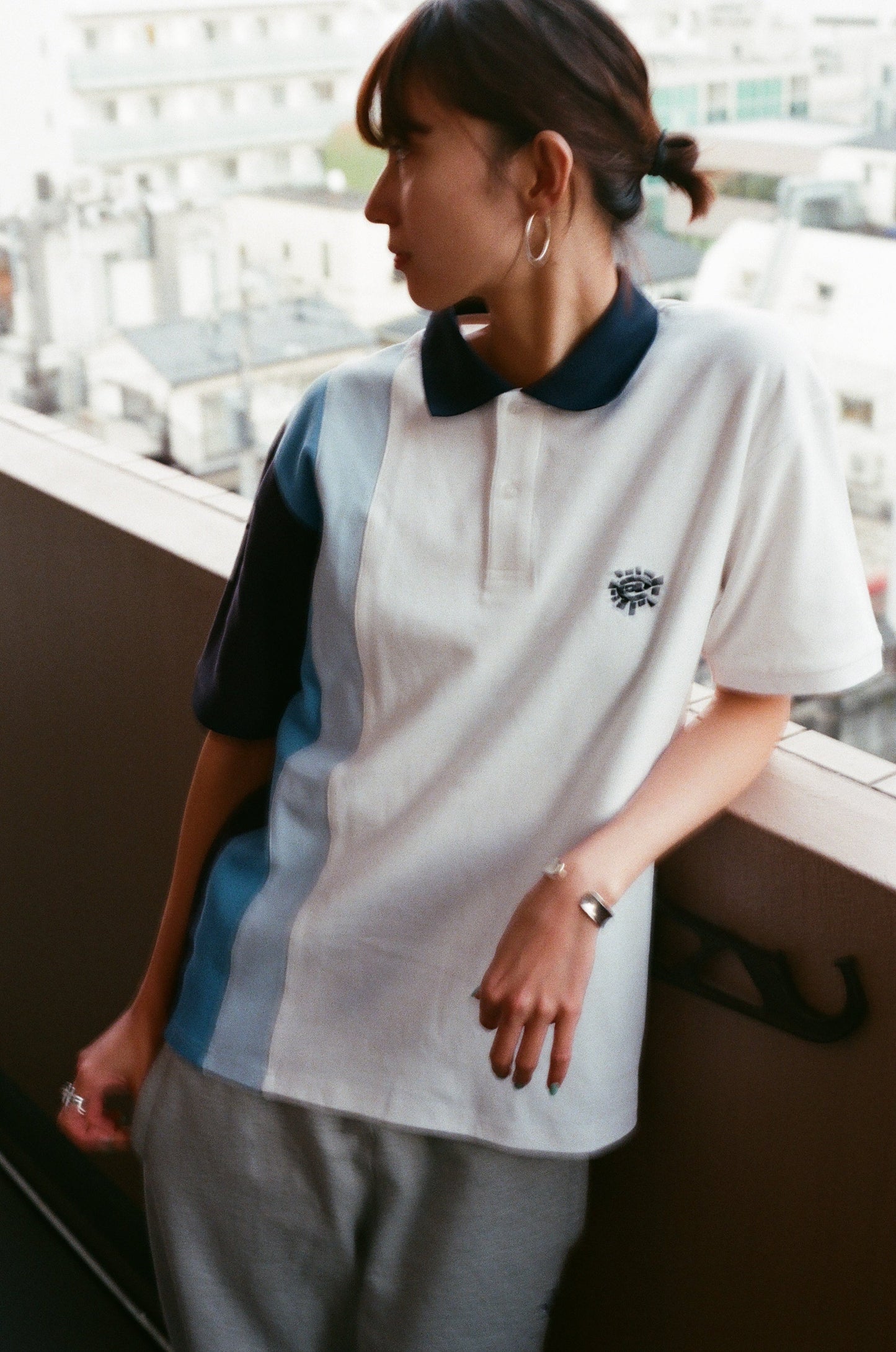 highly education polo - white/multi blue