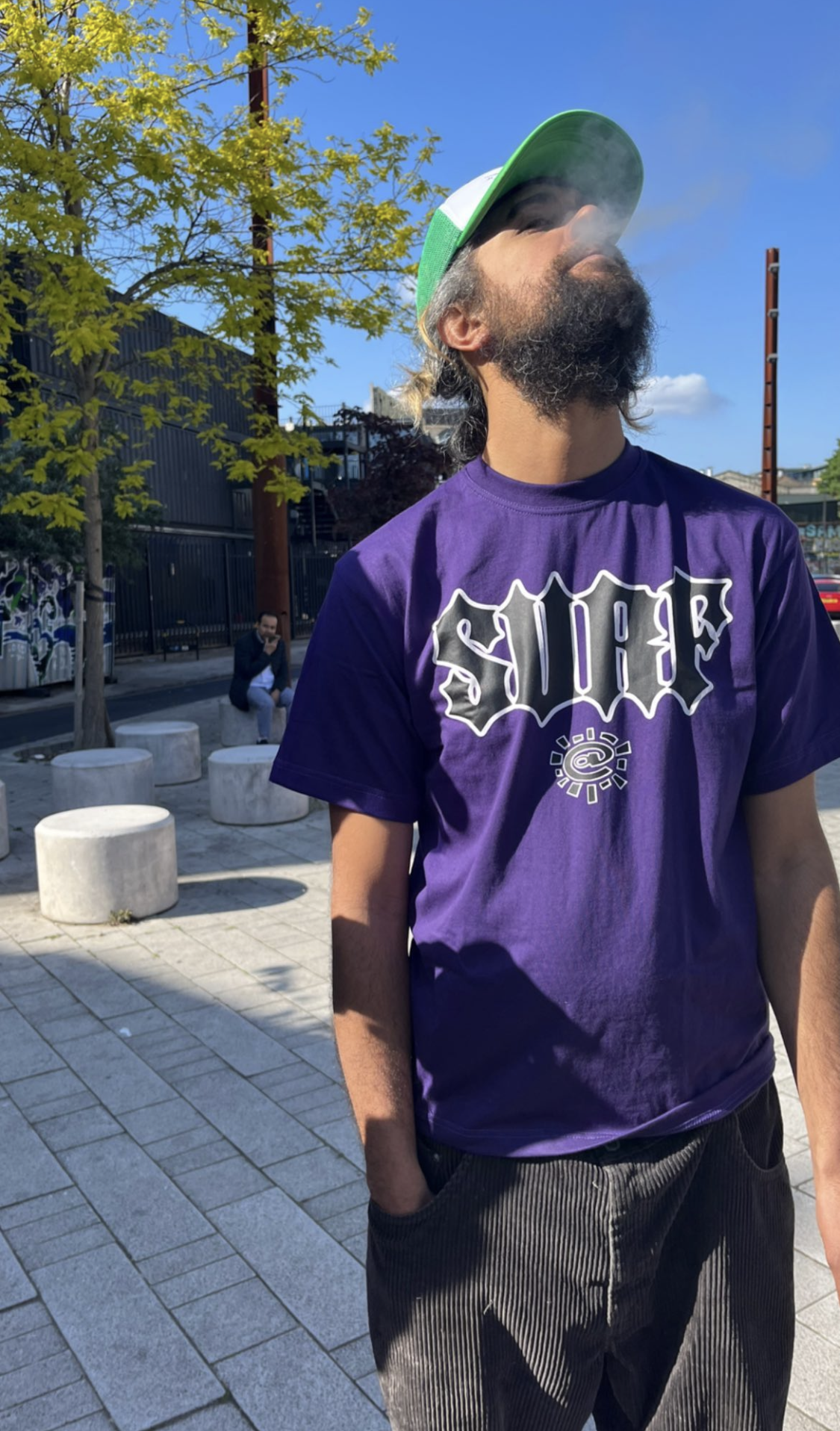 surf logo tshirt - purple