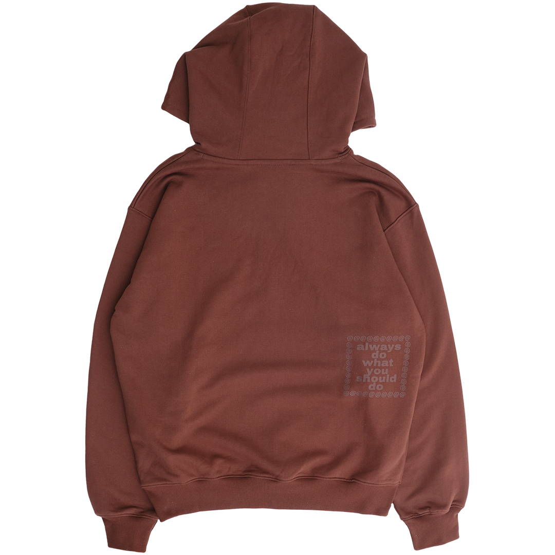 scribble @sun hoodie - brown