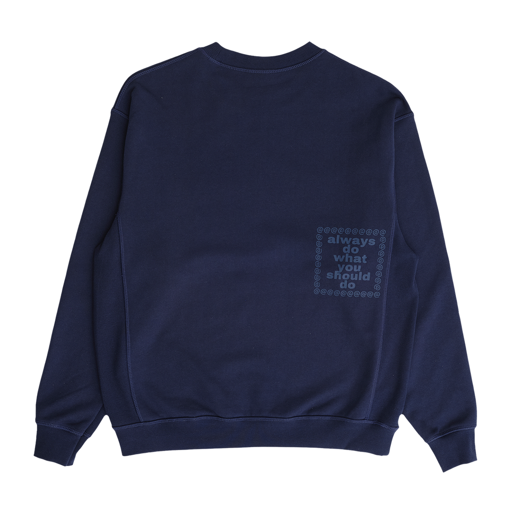 panelled always crewneck - navy