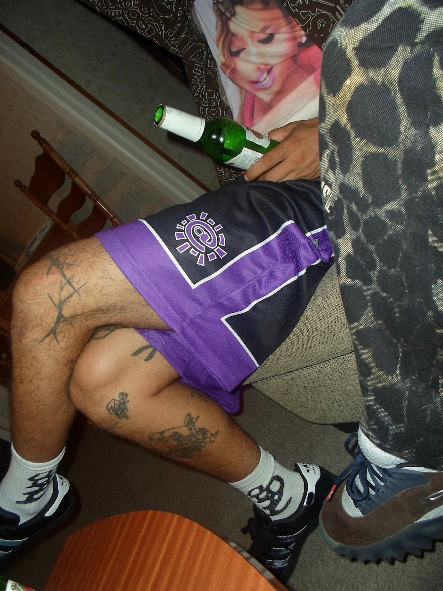 @ sun court short - purple/black