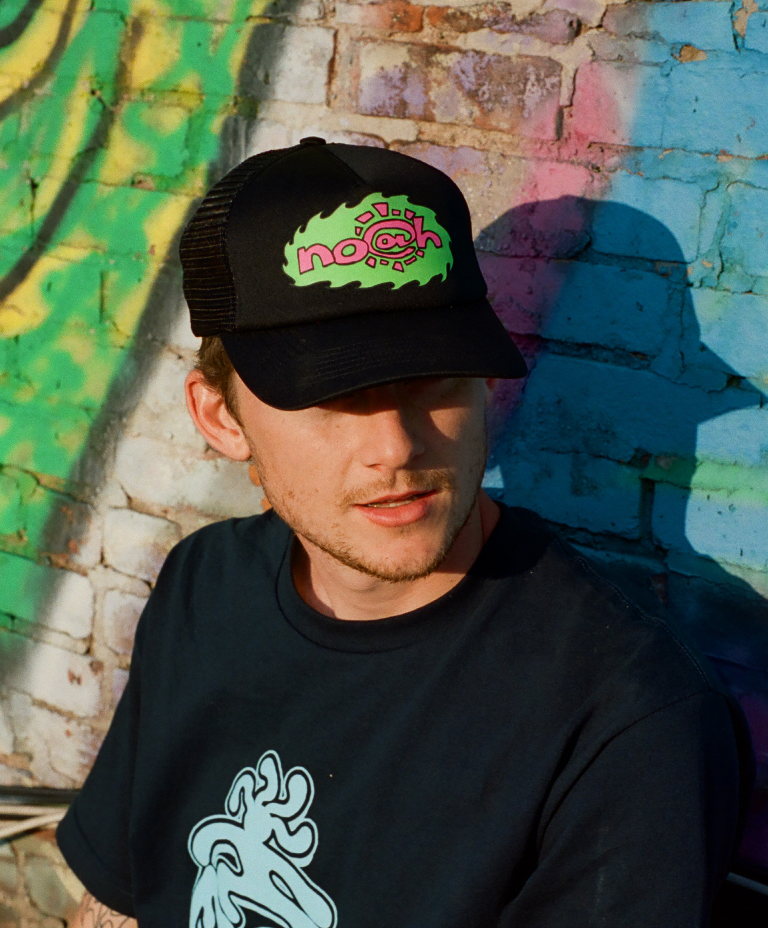 noah x adwysd -  black/green/pink trucker cap