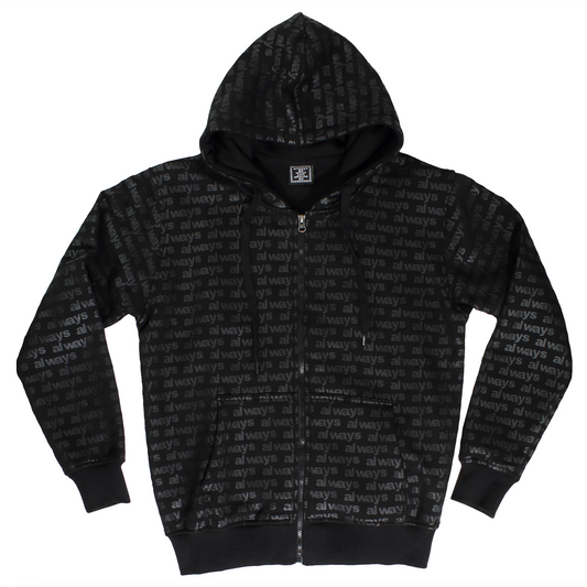mac zip up hoodie black