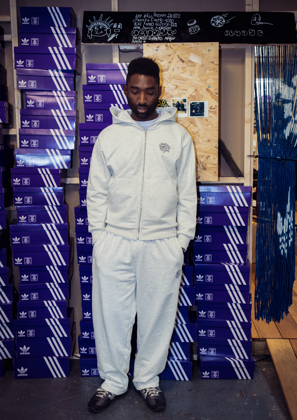 premium zip up hoodie - grey