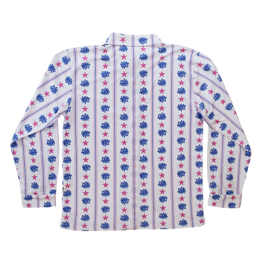 hidden placket shirt star stripes
