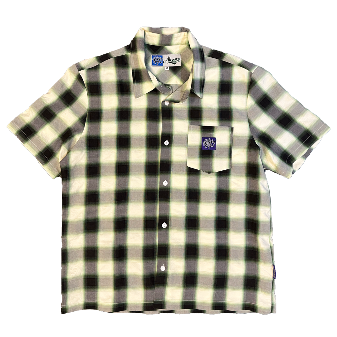 green plaid button up shirt - purple label