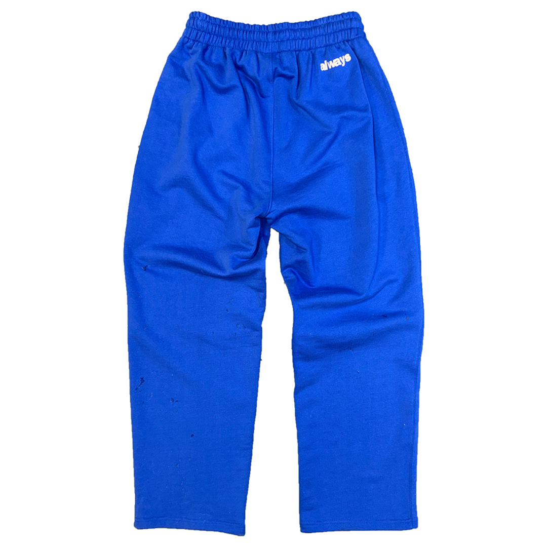 premium no cuff jogger - blue