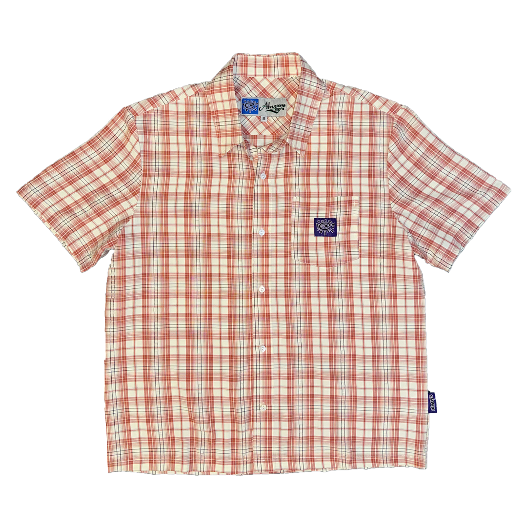 red plaid button up shirt - purple label