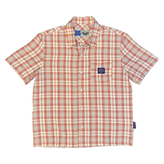 red plaid button up shirt - purple label