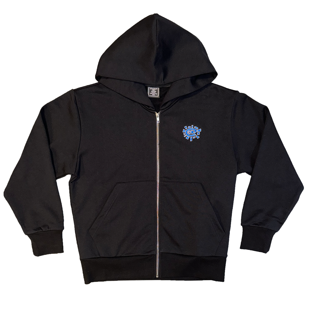 premium zip up hoodie - black