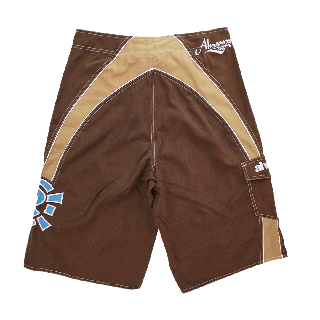 AI board shorts - brown / blue
