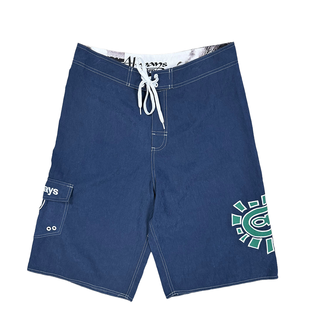 AI board shorts - navy / silver