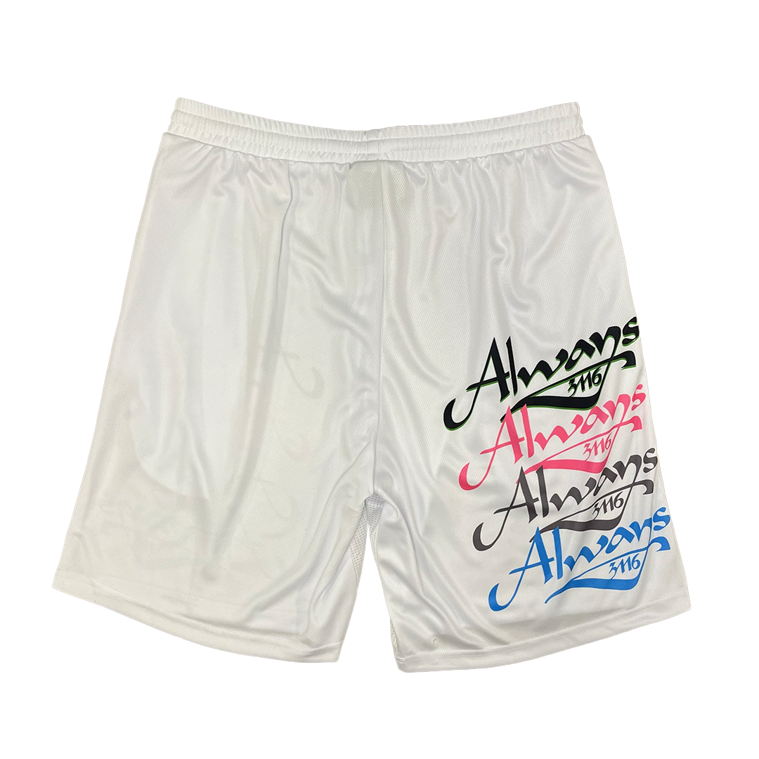 always 3116 court short - white/colourful