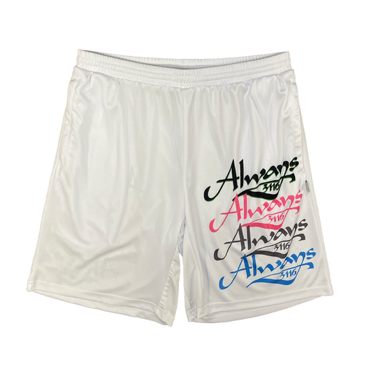 always 3116 court short - white/colourful