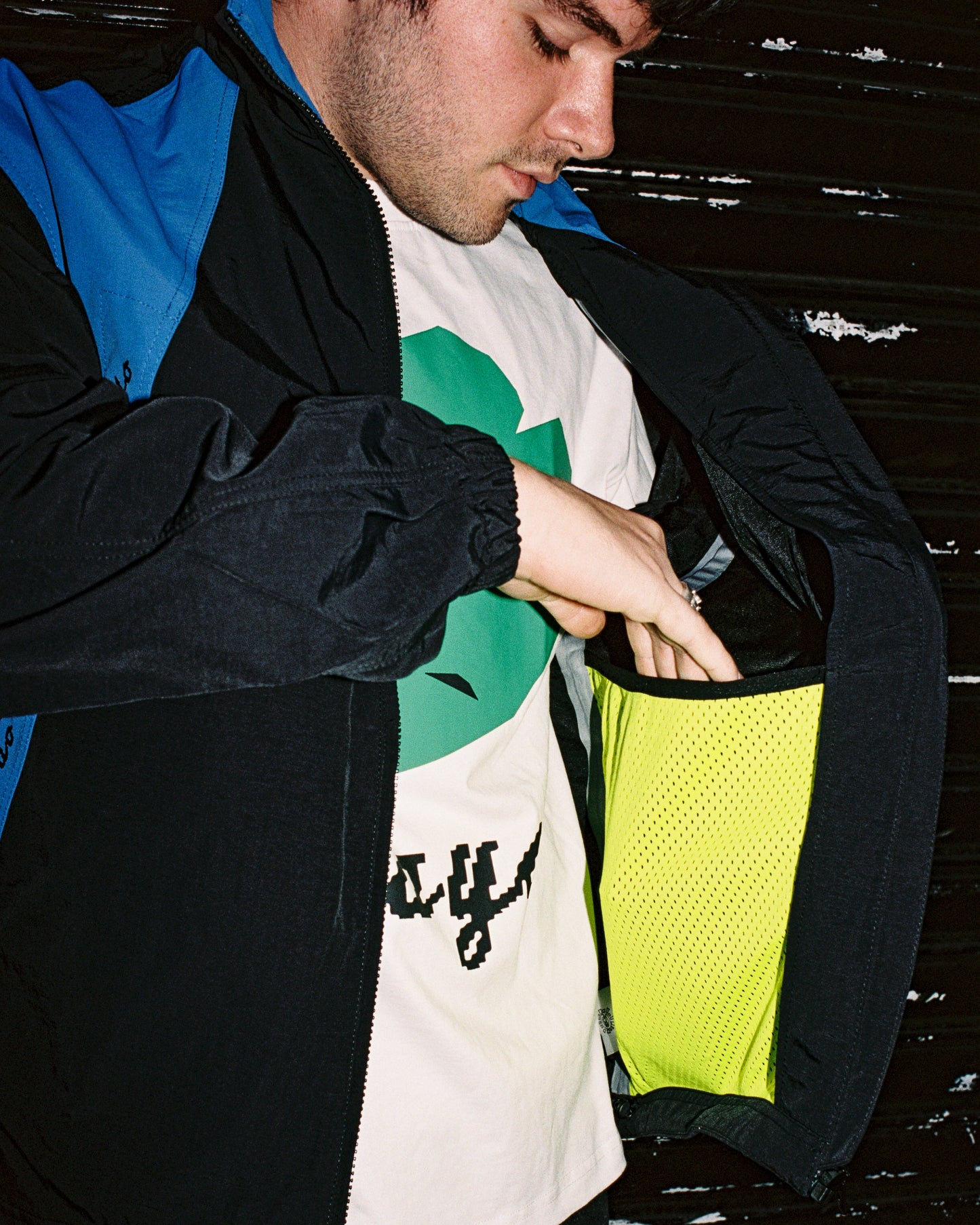 hella handsome jacket - blue/black