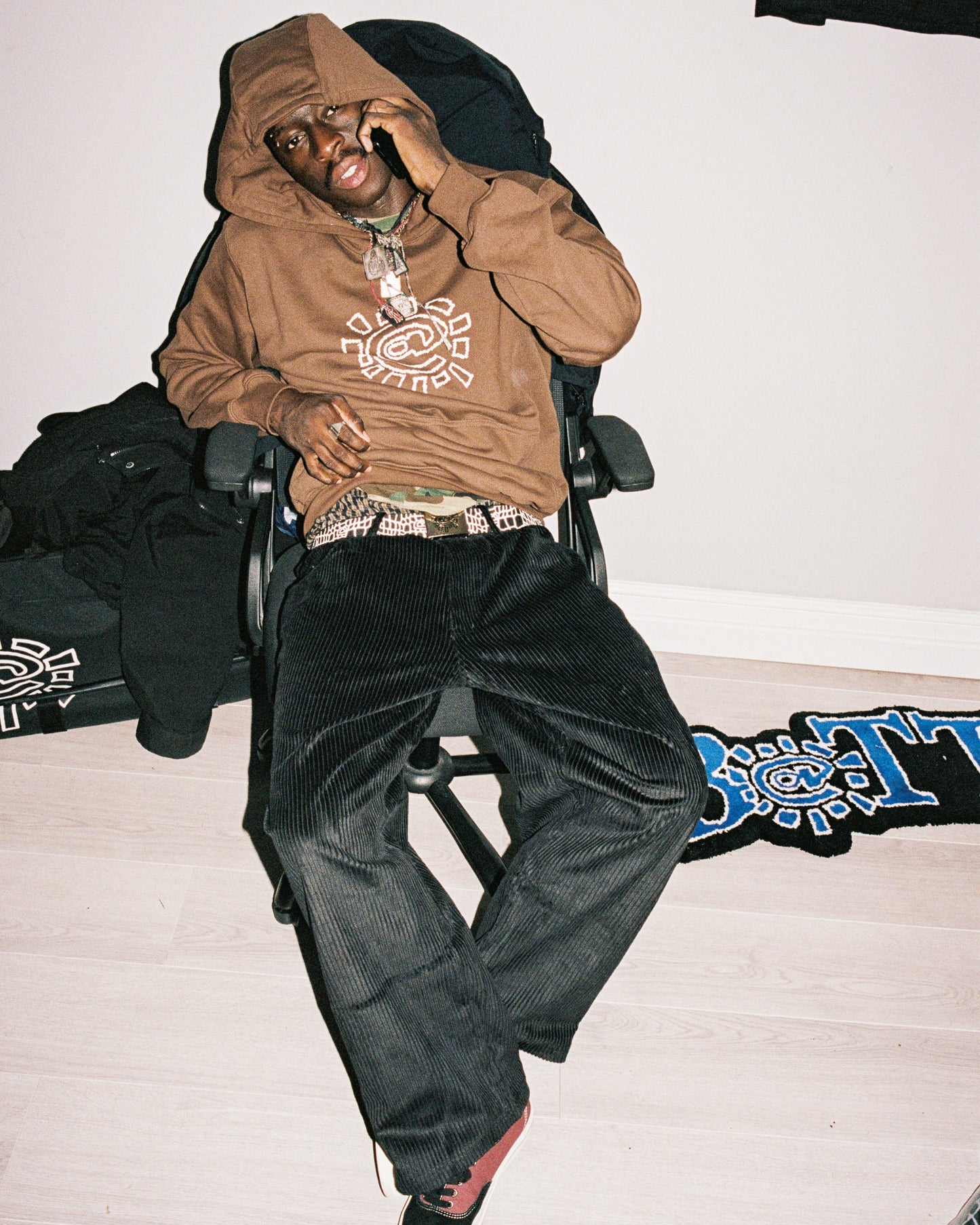 scribble @sun hoodie - brown