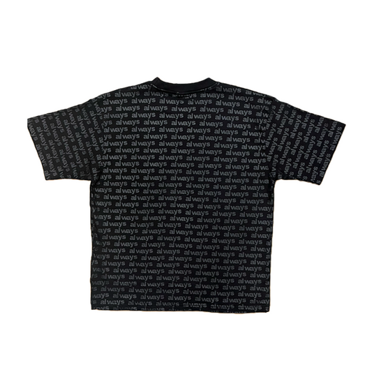 always all over print tshirt - black/black