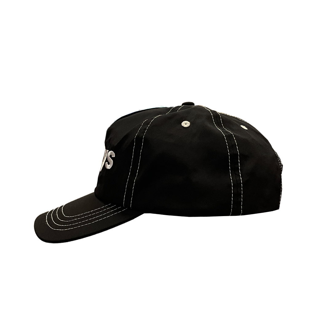 nylon always up cap - white/black