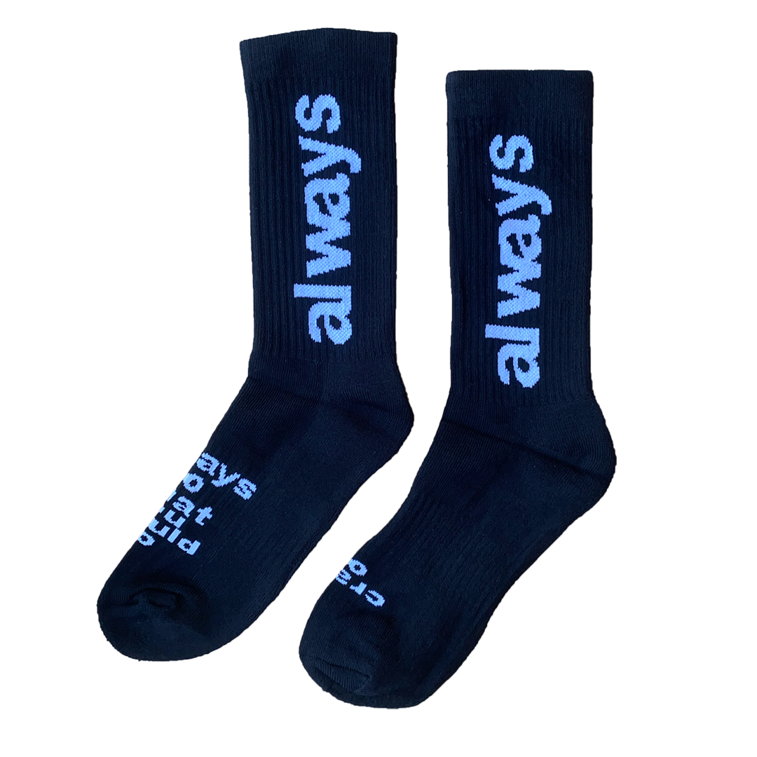always up sock - black